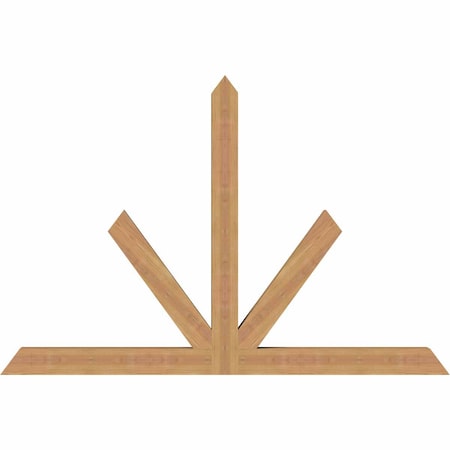 Ekena Millwork Saratoga Timber Gable Bracket, Western Red Cedar, 60"W x 40"H x 3 1/2"D x 3 1/2"F, 16/12 Pitch GBW060X40X0404SAR00SWR